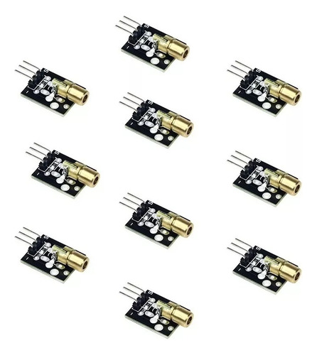 10 Piezas Sensor Laser Modulo Ky-008 Arduino Raspberry 5mw