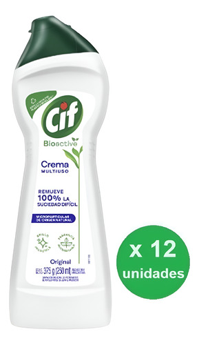 Limpiador Cif Crema Original 375ml X 12 Unidades - Glas