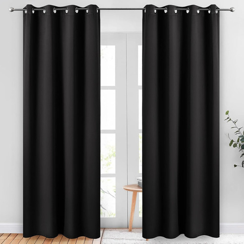 2 Paneles Cortinas Blackout Con Aislamiento Térmico Para