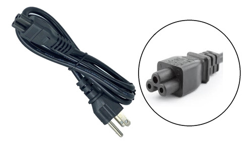 Cable Poder Tipo Trebol Para Cargadores De Laptop 