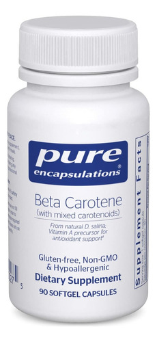 Betacaroteno Mixtos Pure Encapsulations 90 Softgel