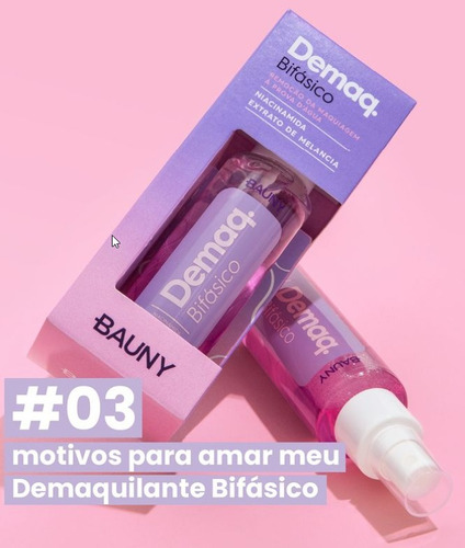 Demaquilante Bifásico 100ml - Bauny