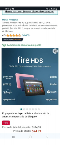 Tablets Amazon Fire Hd 8, 32gb