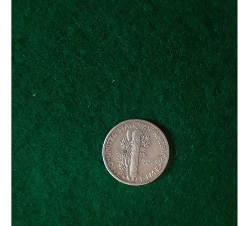 Moneda 1  Mercury Dime  1942 Plata 900 Ee. Uu.