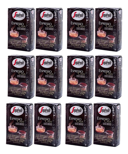 Pack X12 Cafe Molido Espresso Casa X 250 G Segafredo Zanetti