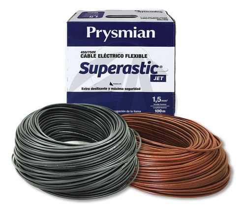 Cable Unipolar Prysmian 1.5mm X2 Pack Negro+marron X100mt Ea