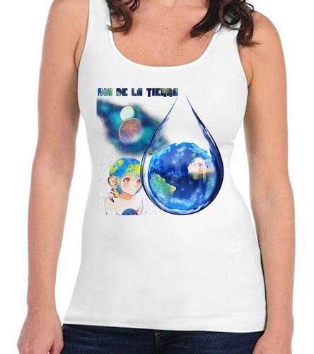 Musculosa Dia De La Tierra Earth Mundo Diseño Dibuj