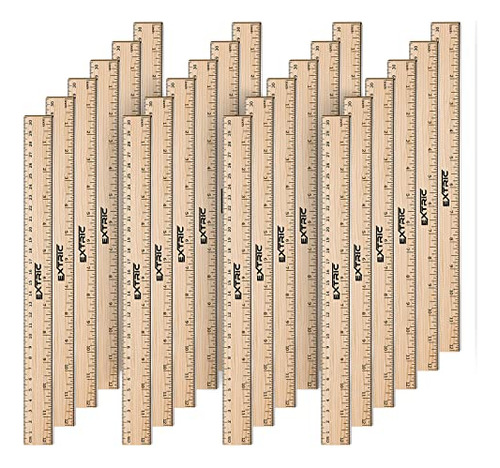 Rulers 24 Pack - Rulers 12 Inch, Wood Ruler With Metal ...