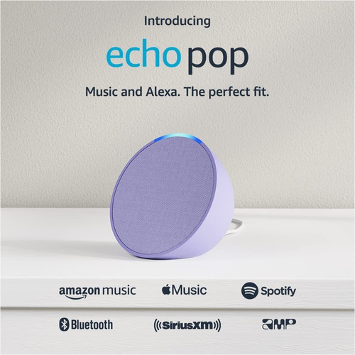 Amazon Echo Pop Com Assistente Virtual Alexa Lilas Cor Lavander