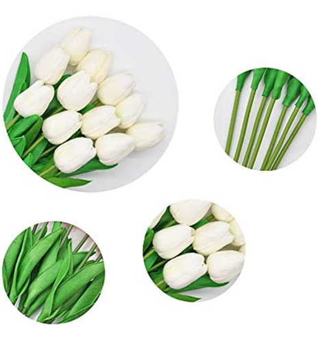 Shine-co Diseño De Tulipanes Artificiales Con Un Solo Tallo