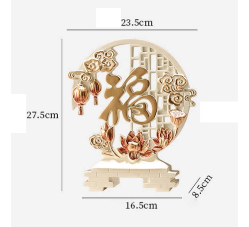 Figura Decorativa De Resina De Estatua De Personaje Fu Para