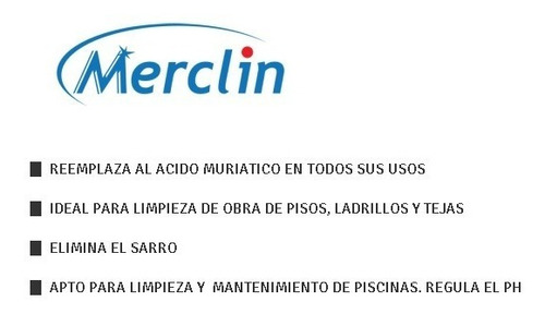 Imagen 2 de 3 de Acido Sp 5 - Regula Ph. Apto Piscinas. Merclin. 5 Litros