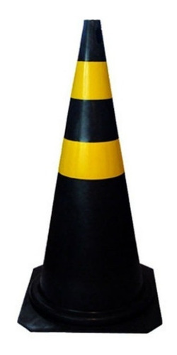 Cone De Sinalização Kcc - 50cm / Preto E Amarelo