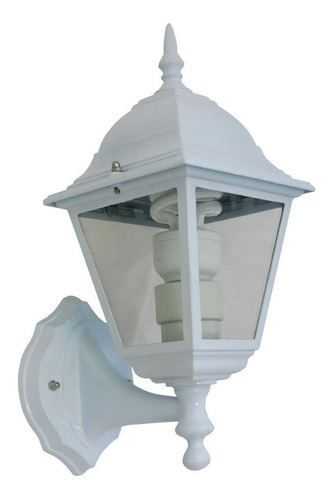 Farol Chapa 4 Caras Sujeción Inferior Blanco Ip44 E27 