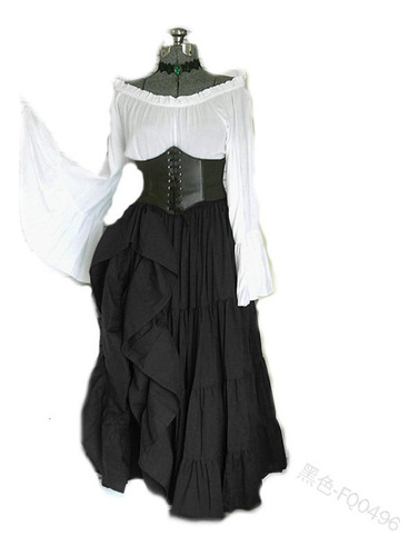 Vestido De Noche De Reina Gótica Victoriana Para Mujer D [u]