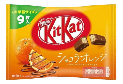 Mini Chocolate Naranja 9 Piezas, Kit Kat, 104.4 G