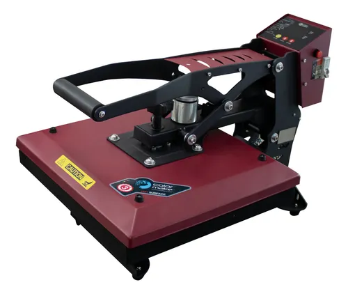 Plancha Sublimadora Semiautomatica 38x38 Color Make 2.0 Roja Y Ne...