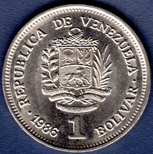 1 Bolívar Del Año 1986 Moneda De Venezuela