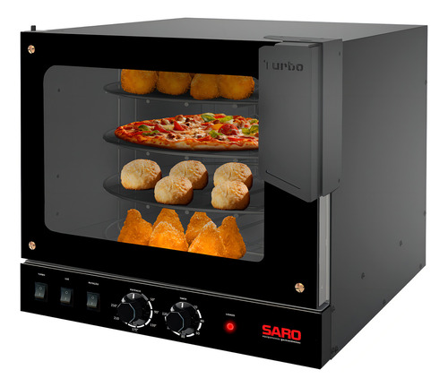 Forno Smart Saro Turbo Convector 4 Esteiras Em Inox 127V