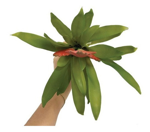 5 Buque De Bromelia Vermelha Folha Flor Artificial Decoração | Parcelamento  sem juros