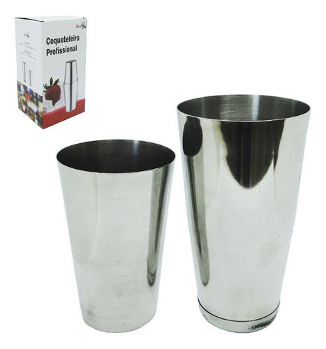 Coqueteleira/shakeira De Inox Profissional Com 2 Pcs