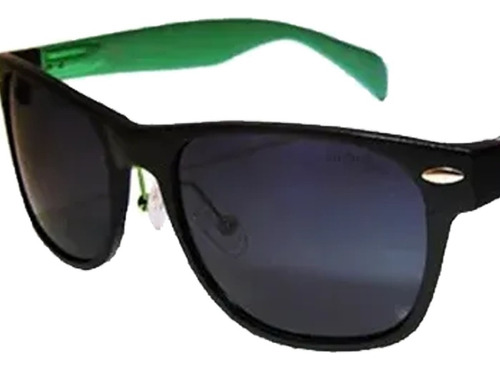 Q6146 - Gafas Qello Atletico Nacional Polarizada Color Negro Lente Negro Varilla Verde Armazón Negro Diseño Ocean
