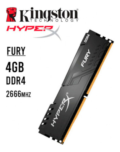 Memoria Ram Ddr4 Hyper X Fury 4gb 2666mhz Black