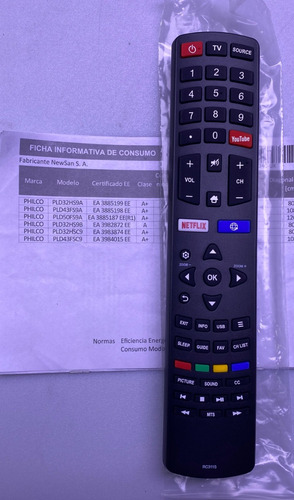 Control Remoto Tv  Philco Pld43fsc9 -original