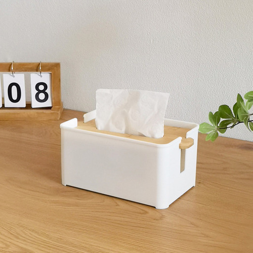A Caja De Almacenamiento De Toallas De Papel Blanco 1