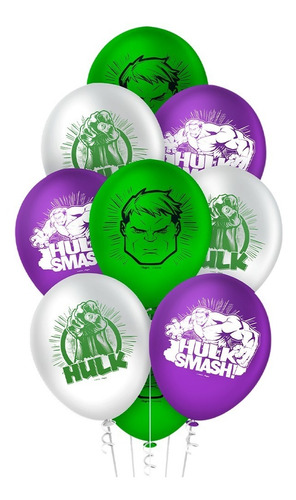 50 Unidades - Balão - Bexiga Incrível Hulk