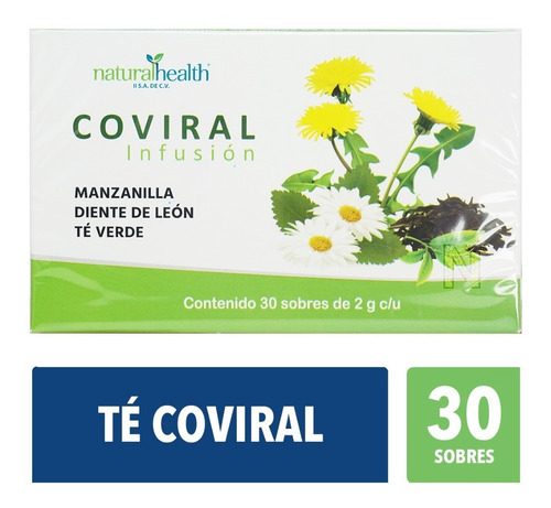 Té Coviral - Manzanilla Té Verde Y Diente De Leon (30sobres)