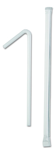 Dixie - Pajita Flexible De Plástico De Envuelta De 7.75 Pul