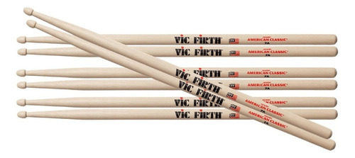 Palillo Pack Vic Firth 7a Value Pack 1 3pares 7a + 1p 7a Cuo Color Natural