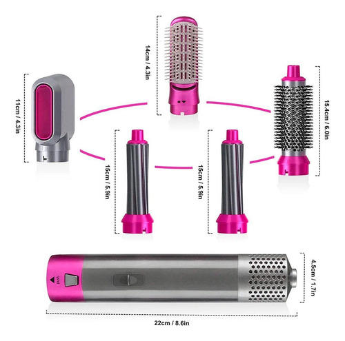 Escova Modeladora 5 Em 1 Secadora Potente 110v
