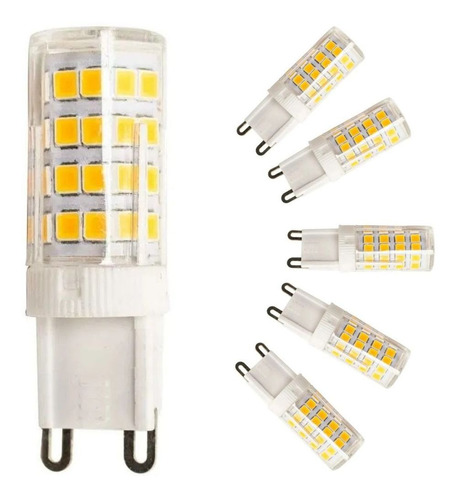 Kit 10 Lâmpada Led Halopin G9 5w Branco Frio 6000k