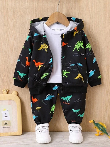 Conjunto De Suéter Y Pantalón De Dinosaurios Niño Talla 10