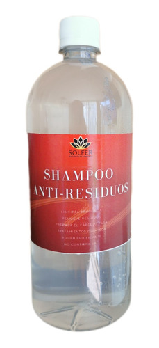 Shampoo Antiresiduos Solfer 1 Litro (alisados Primer Paso)