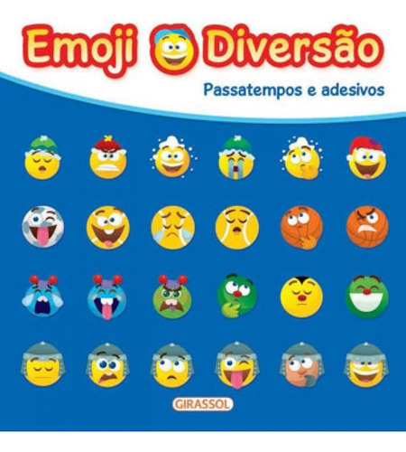 Emoji Diversão Azul - Passatempos Diversão - Vol. 1: Passatempos Diversão, De Girassol. Editora Girassol, Capa Mole Em Português