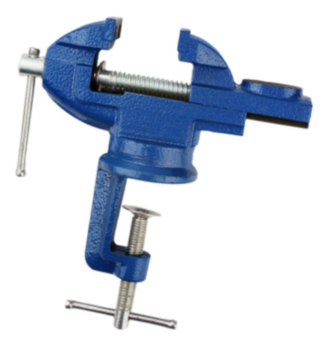 Morsa De Mesa Com Grampo Morsa De Boca De Grampo 5cm Azul