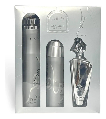 Conjunto De Presentes Perfume Lattafa Maahir Legacy Para Homens 100ml/200ml/3