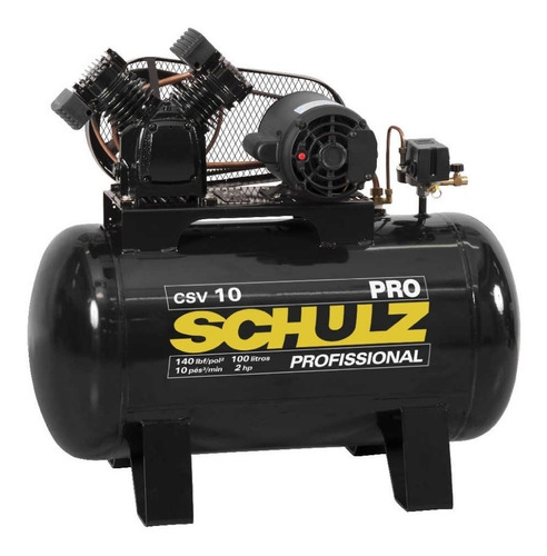 Compresor Aire Bravo Schulz A Correa 100 Litros 2hp  Mono