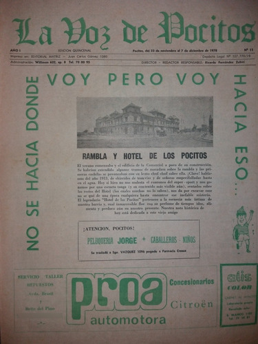 Coleccion 14 Periodico Revista La Voz De Pocitos 1978/9 Raro