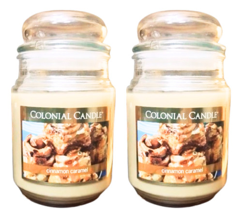 Velas Grande Aromática Decorativa Canela Rol 2pzas 510gr Int Beige Cinnamon Caramel Pack Rol De Canela