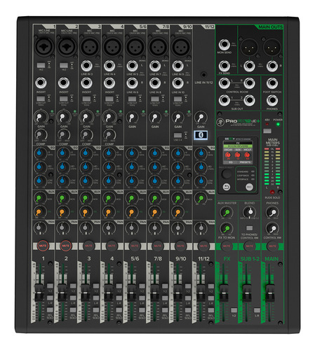 Mixer analógico de interface de 12 canais ProFX12v3 Plus