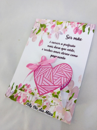 Imagem 3 de 8 de Arte Cartão Dia Das Mães Silhouete Com Porta Brincos
