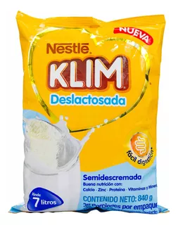 Leche Klim Deslactosada Semidescre.840 G