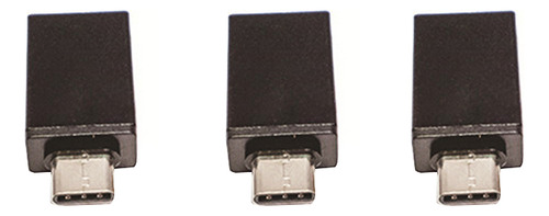 Cable Adaptador Otg Tipo C A Usb 3.0 De 3 Piezas, Negro