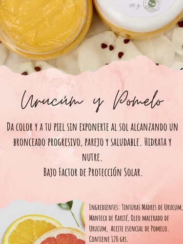 Imagen 3 de 3 de Crema Urucum Y Pomelo Chapanay