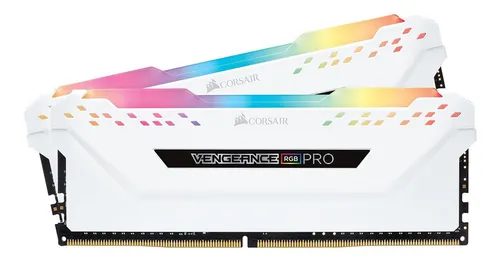 Memoria RAM Vengeance RGB Pro gamer color blanco 16GB 2 Corsair CMW16GX4M2C3600C18