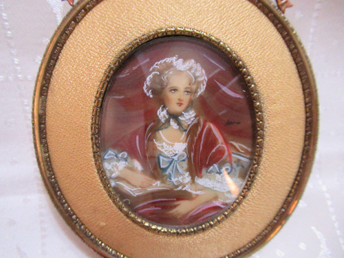 Par Cuadros Damas Madame Lamballe Pintados A Mano Firmados (Usado)